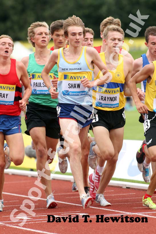 Mark Shaw atking part in the under-20s 3000 metres, 2012 Samsung Diamond League, Birmingham.